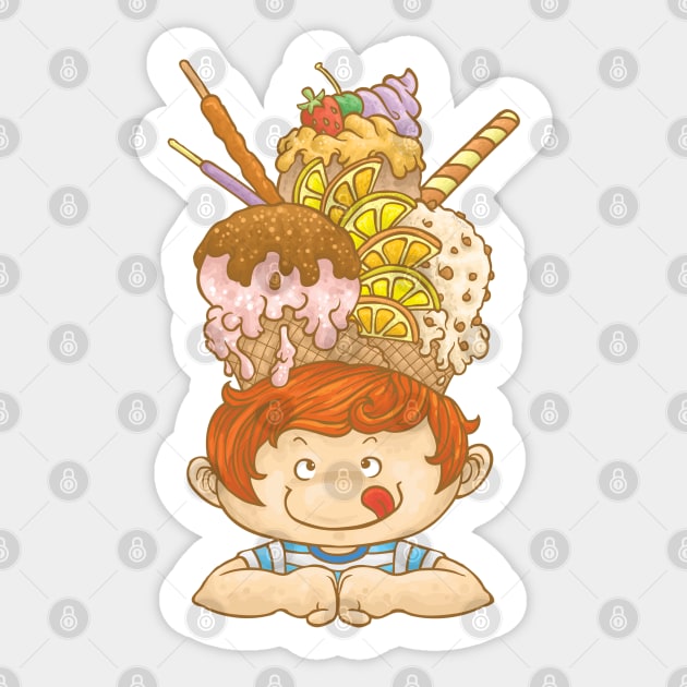 Gelato on Top of my Head Sticker by Khotekmei